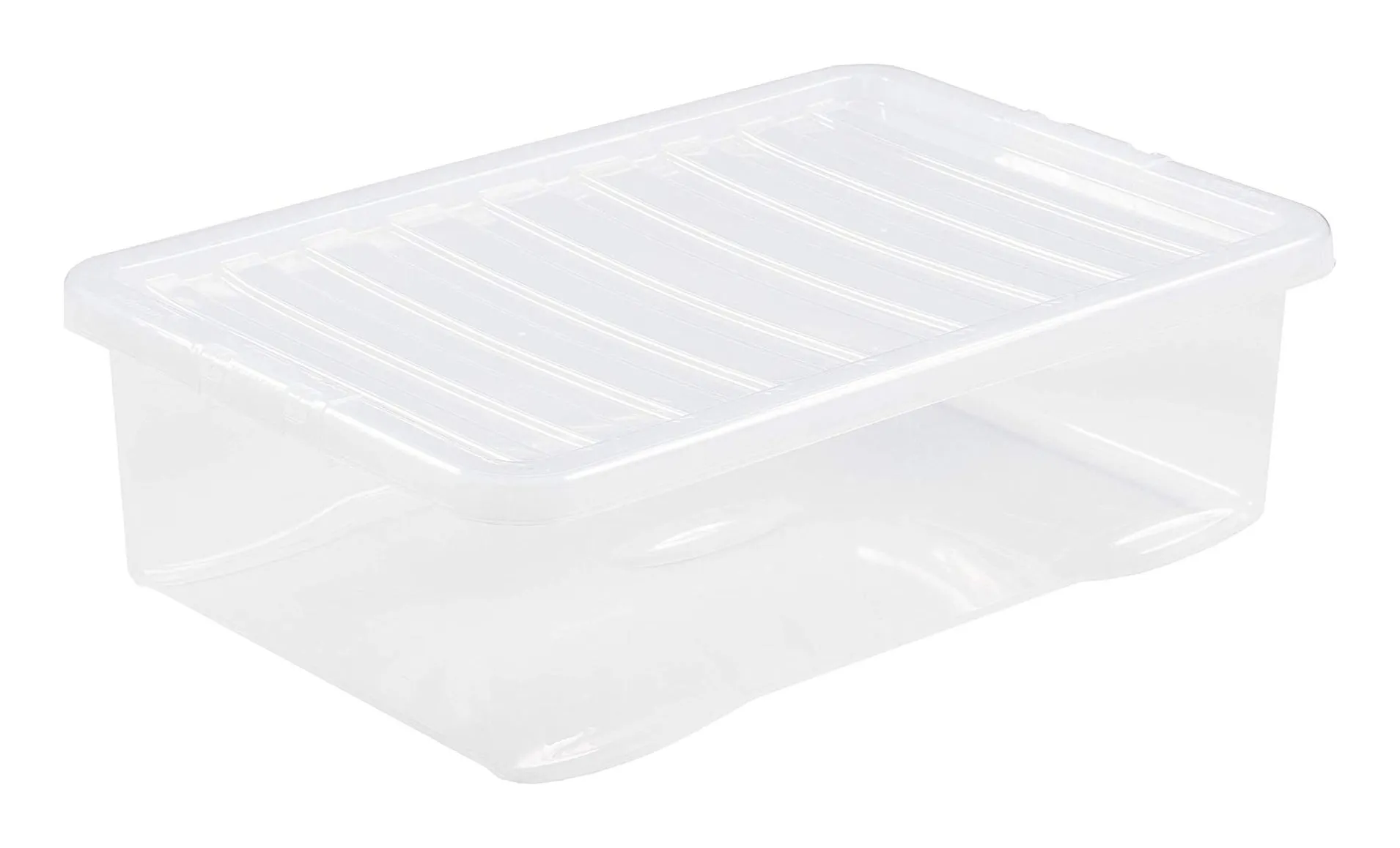 Wham Crystal 32 L clear under-bed storage box with clear lid